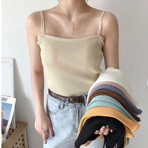Beige Knitted Cami